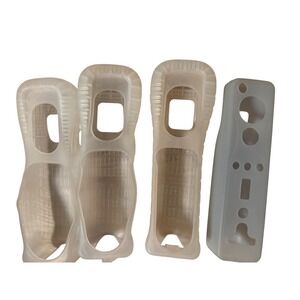 Nintendo Wii Remote Silicone Jacket Lot of 4 MotionPlus & Standard Clear White